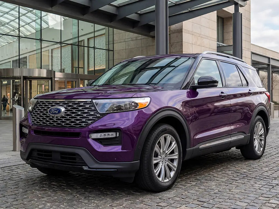 Ford Explorer wrapped in Gloss HX20000 Elderberry Purple wrap film HX20352B