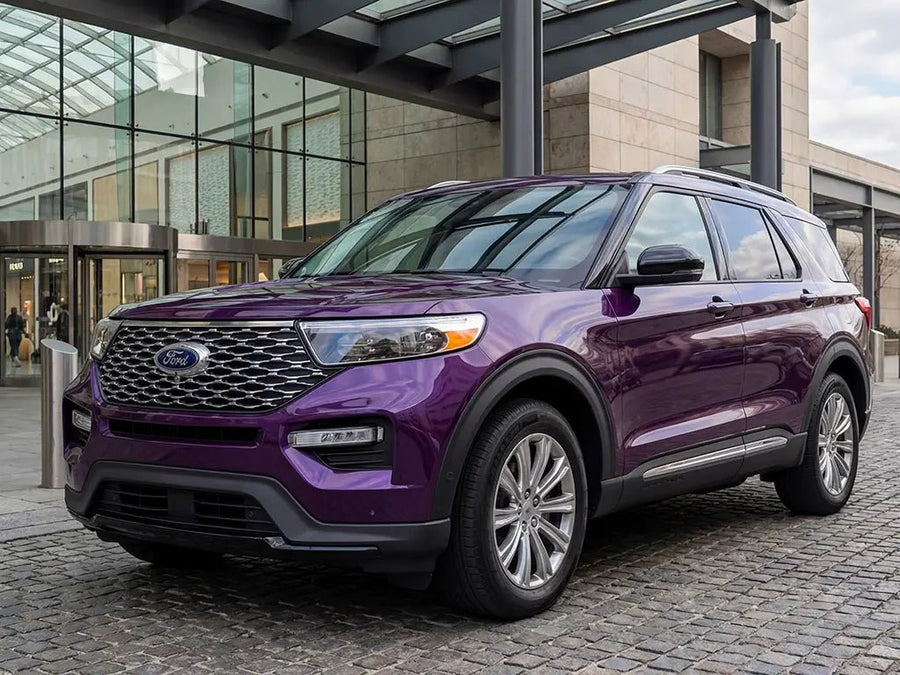 Ford Explorer wrapped in Gloss HX20000 Elderberry Purple wrap film HX20352B