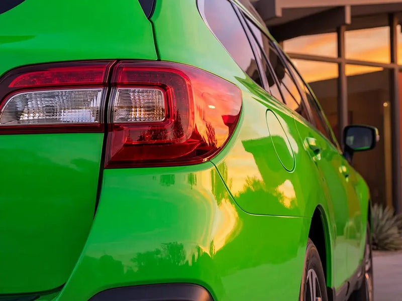 Subaru Outback wrapped in Hexis Gloss HX20000 Apple Green wrap film HX20369B