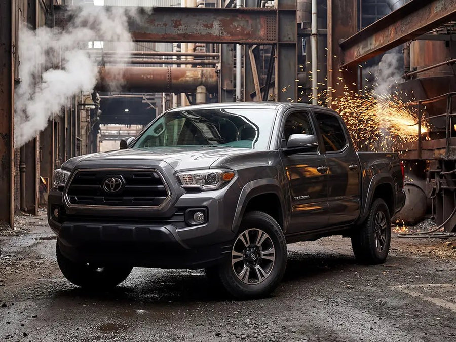 DIY Toyota Tacoma wrapped in Gloss HX20000 Shark Grey restyling film HX20423B