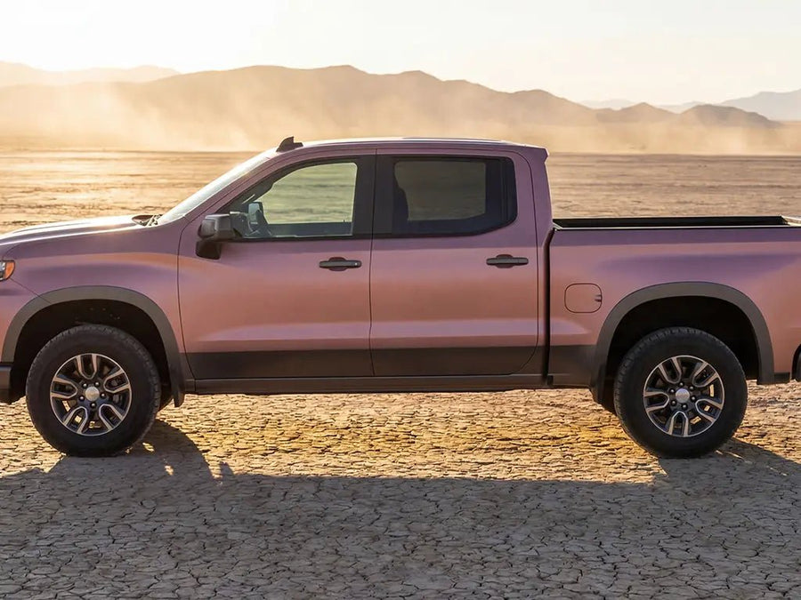 Honda Ridgeline wrapped in Hexis Matte HX20000 Metallic Cinder Rose car wrap film HX20437M