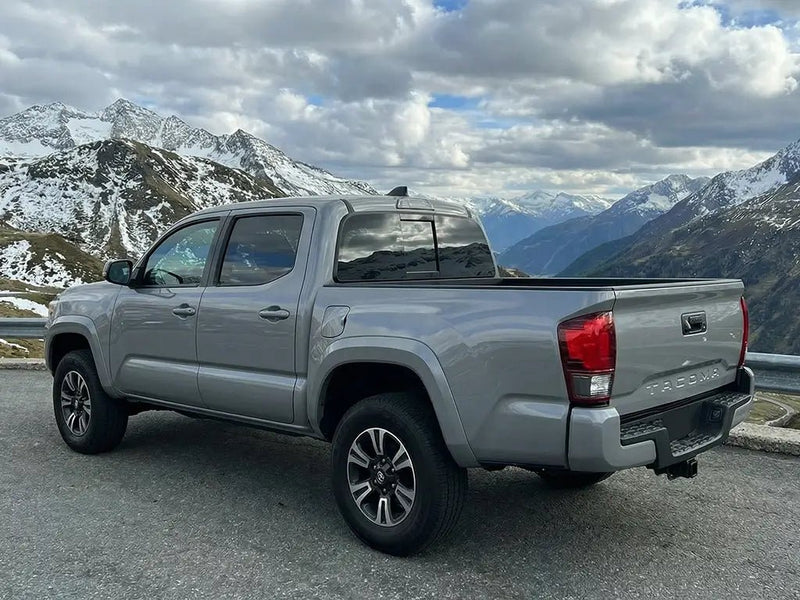 Toyota Tacoma wrapped in Hexis Gloss HX20000 Pearl Grey wrap film HX20445B
