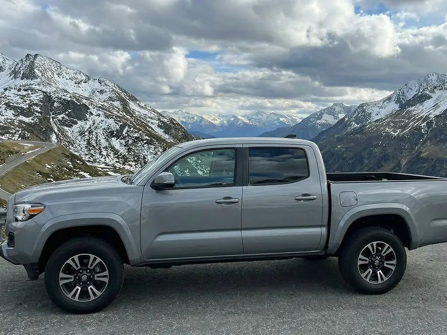 Toyota Tacoma wrapped in Gloss HX20000 Pearl Grey restyling film HX20445B