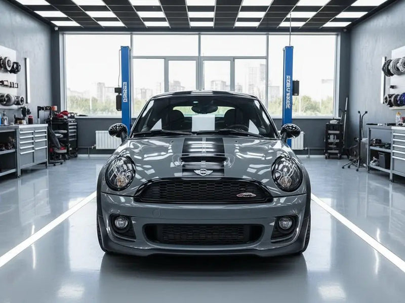 MINI Cooper S wrapped in Gloss HX20000 Elephant Grey car wrap film HX20446B