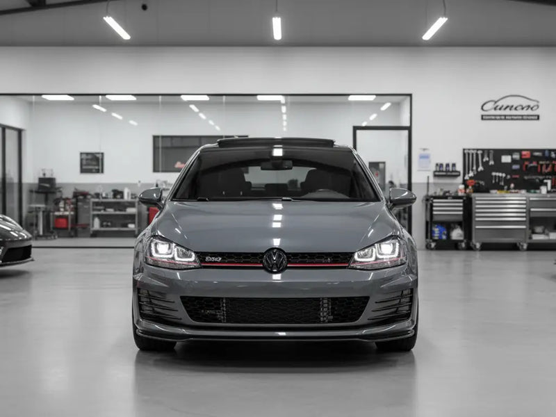 Volkswagen Golf GTI wrapped in Hexis Gloss HX20000 Elephant Grey car wrap film HX20446B