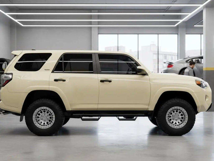 DIY Toyota 4Runner wrapped in Gloss HX20000 Ivory automotive vinyl film HX20468B