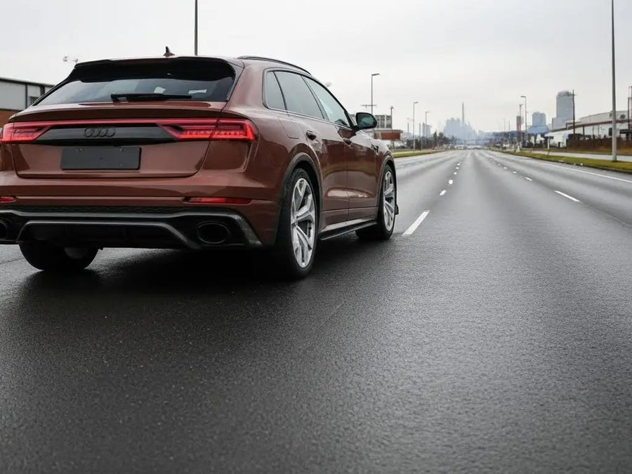 Audi RS6 Avant wrapped in Hexis Gloss HX20000 Brown car wrap film HX20476B