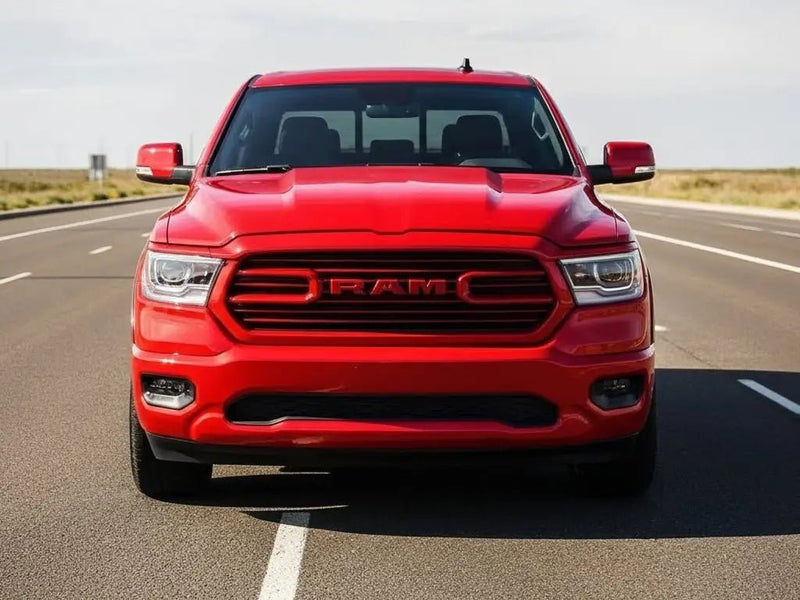 RAM 1500 wrapped in Hexis Gloss HX20000 Red Embers wrap film HX20485B