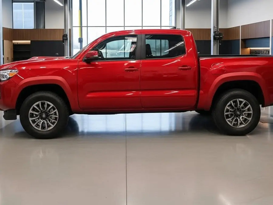 Toyota Tacoma wrapped in Hexis Gloss HX20000 Red Embers wrap film HX20485B