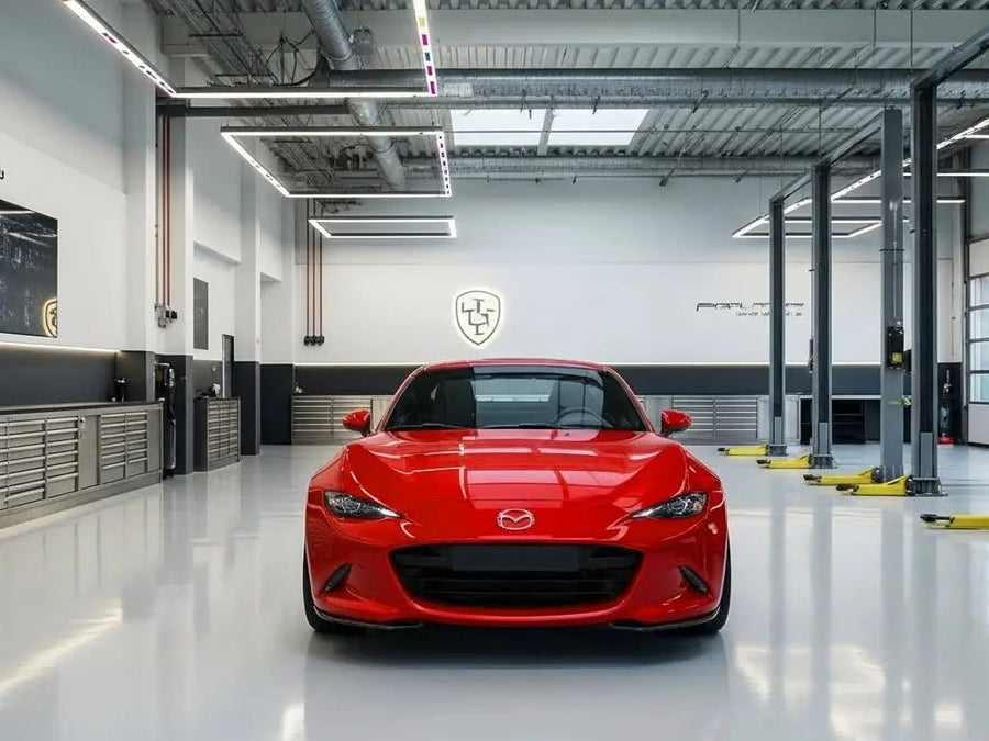 Mazda MX-5 Miata wrapped in Hexis Gloss HX20000 Red Embers vinyl wrap HX20485B
