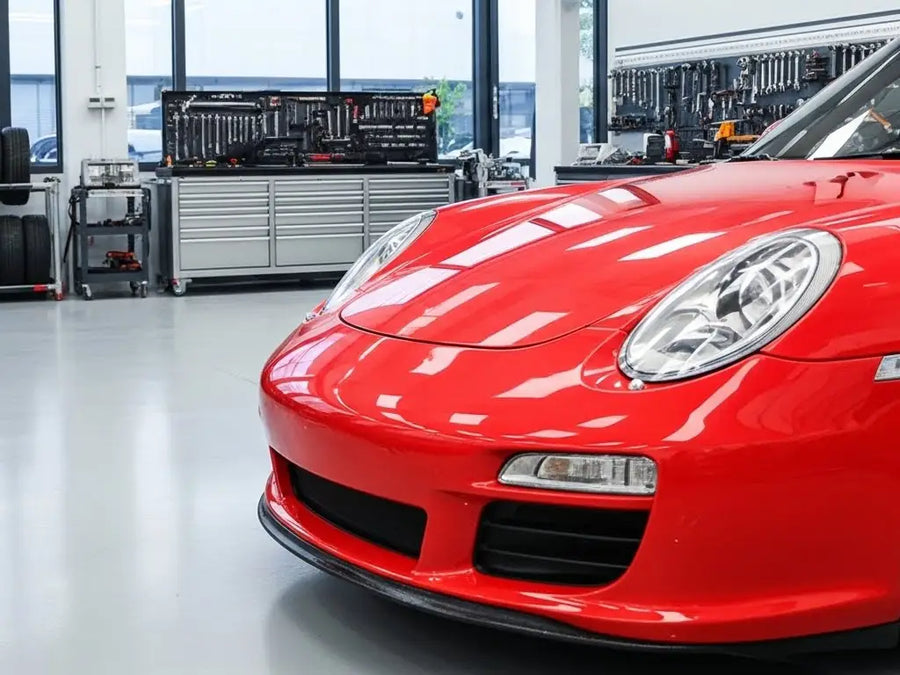 Porsche 911 wrapped in Gloss HX20000 Red Embers wrap film HX20485B