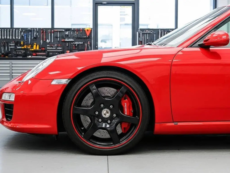 Porsche 911 wrapped in Hexis Gloss HX20000 Red Embers automotive vinyl film HX20485B