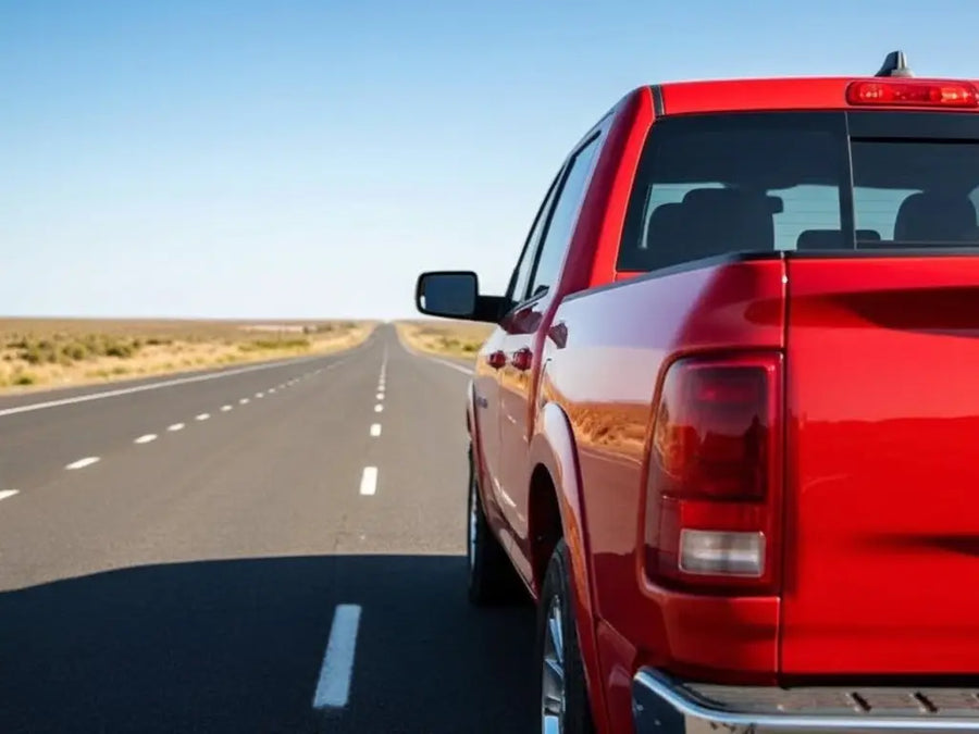 Ram 1500 wrapped in Gloss HX20000 Red Embers automotive vinyl film HX20485B
