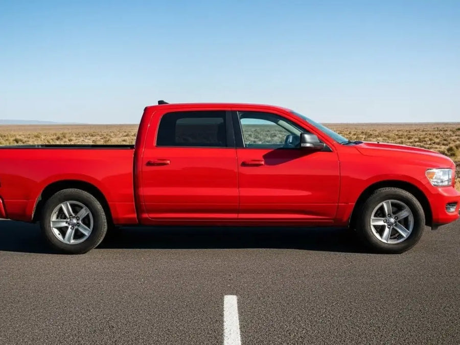 Ram 1500 wrapped in Gloss HX20000 Red Embers car wrap film HX20485B