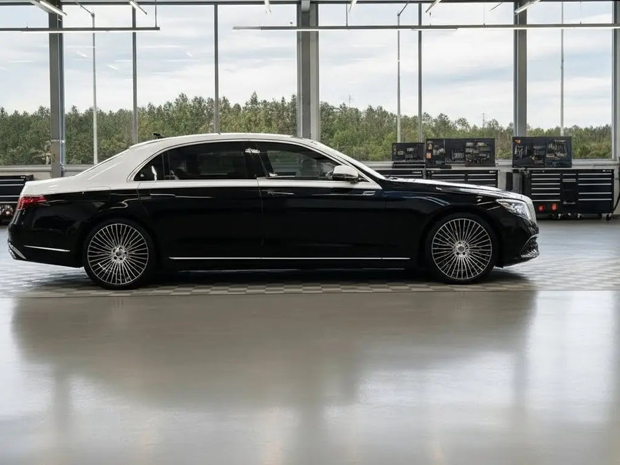 DIY Mercedes-Maybach S-Class wrapped in Gloss HX20000 Ice White vinyl wrap HX20500B