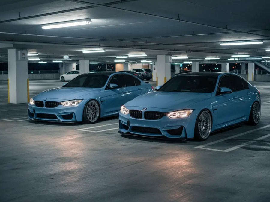 DIY BMW M3 wrapped in Gloss HX20000 Metallic Yas Marina Blue restyling film HX20646B