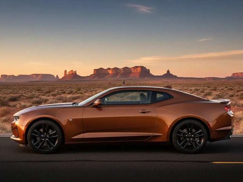 Chevrolet Camaro wrapped in Hexis Gloss HX20000 Canyon Bronze Metal restyling film HX20661B