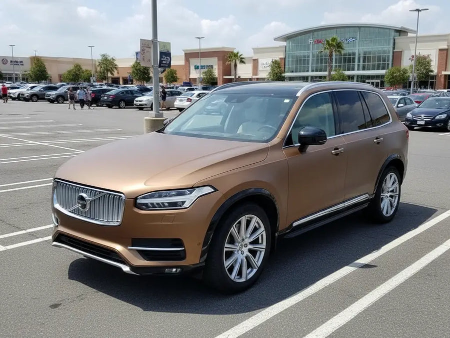DIY Volvo XC90 wrapped in Satin HX20000 Metallic Canyon Copper automotive vinyl film HX20661S