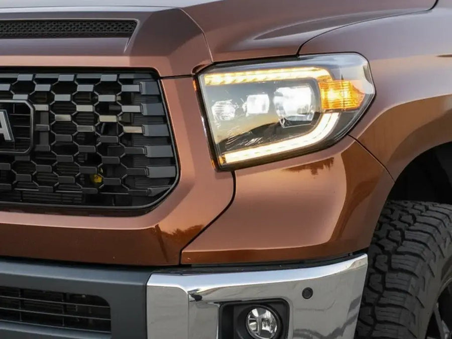 Toyota Tundra wrapped in Hexis Gloss HX20000 Havana Brown car wrap film HX20731B