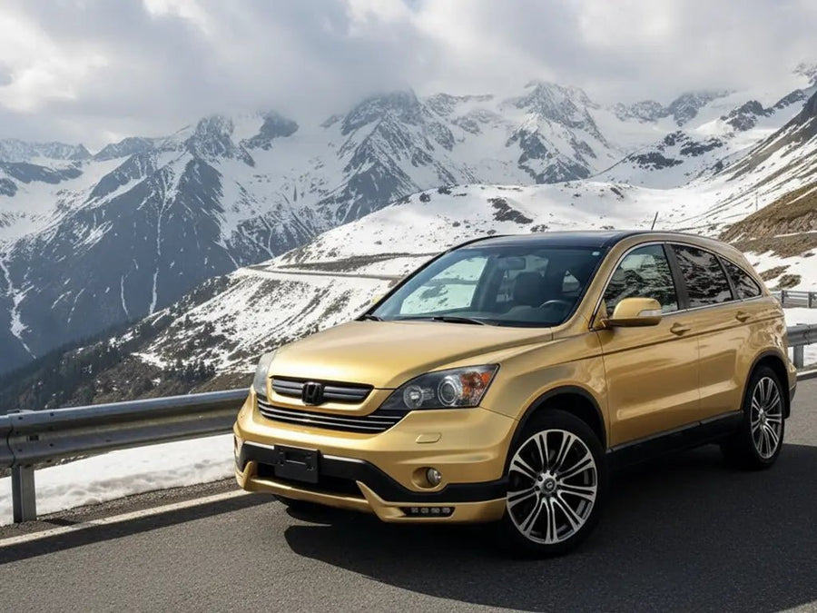 DIY Honda CR-V wrapped in Gloss HX20000 Gold wrap film HX20871B