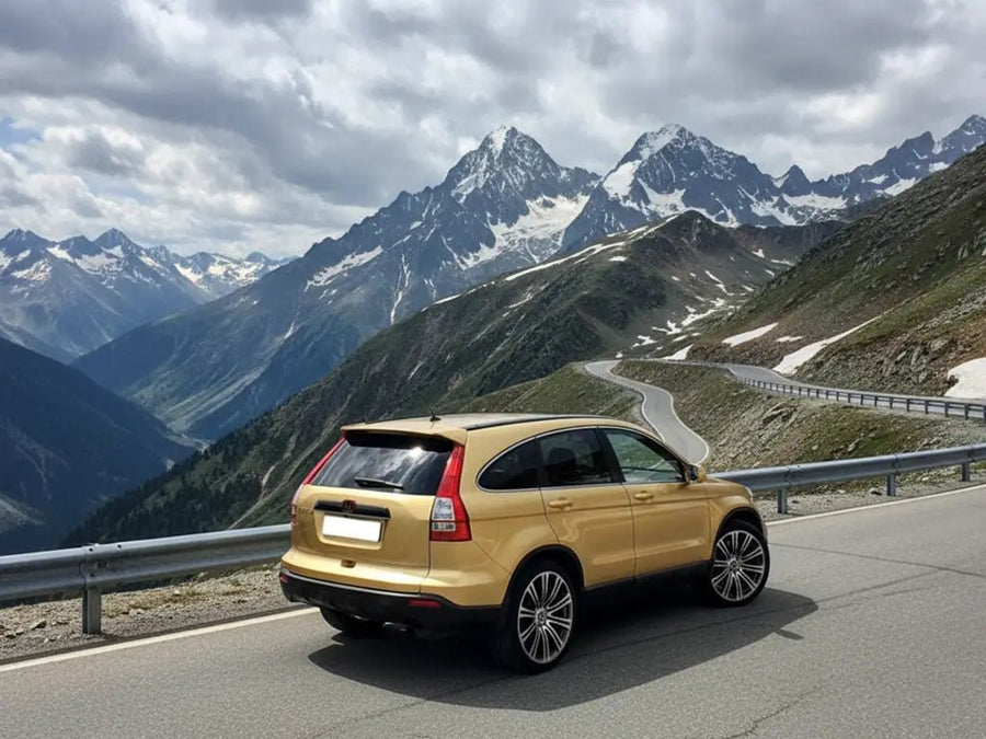 DIY Honda CR-V wrapped in Gloss HX20000 Gold automotive vinyl film HX20871B