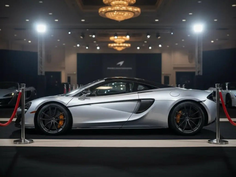 DIY McLaren 570S wrapped in Gloss HX20000 Silver wrap film HX20877B