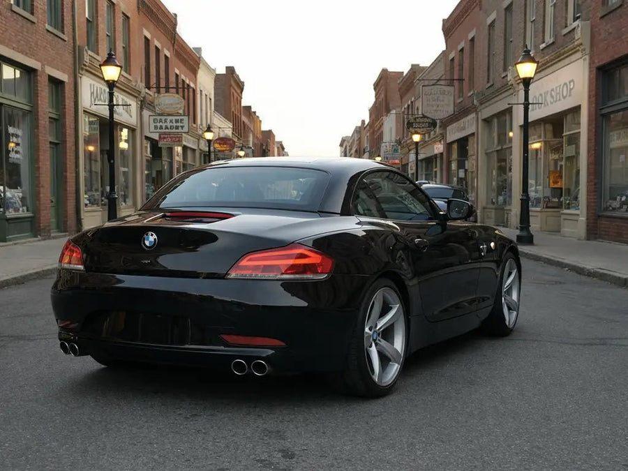 BMW Z4 wrapped in Gloss HX20000 Coal Black vinyl wrap HX20889B