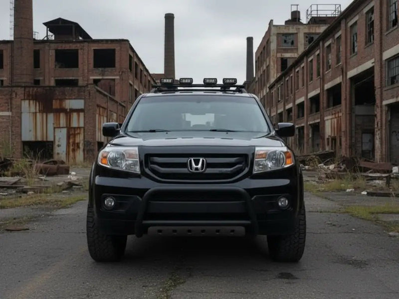 Honda Pilot wrapped in Hexis Gloss HX20000 Coal Black wrap film HX20889B