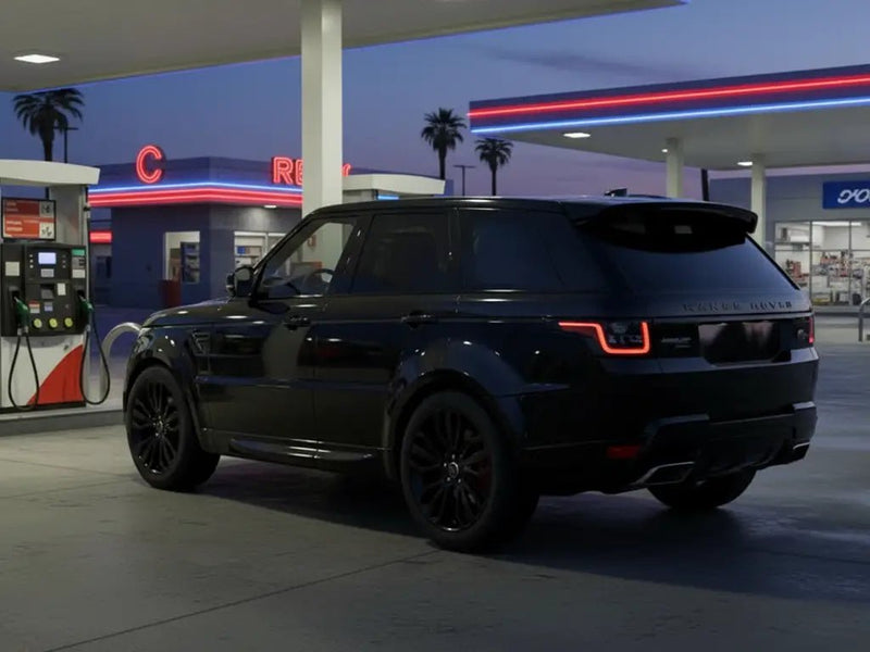 Range Rover wrapped in Gloss HX20000 Deep Black automotive vinyl film HX20890B