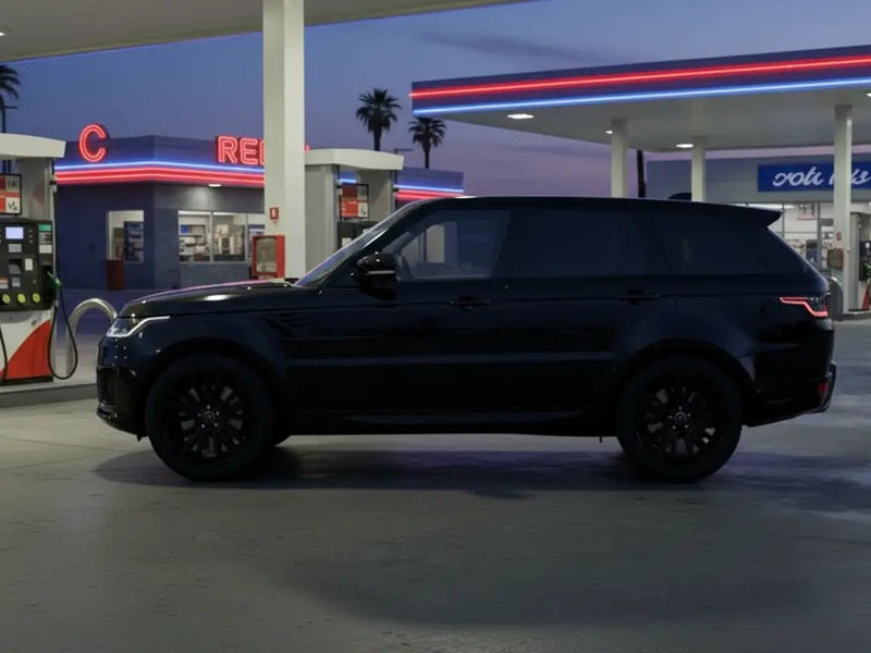 Land Rover Range Rover Sport wrapped in Hexis Gloss HX20000 Deep Black restyling film HX20890B