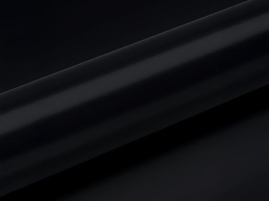 Color swatch of Hexis HX20000 Satin Deep Black Wet Vinyl Wrap HX20890W