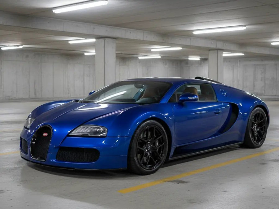 Bugatti Veyron wrapped in Gloss HX20000 Metallic Night Blue wrap film HX20905B