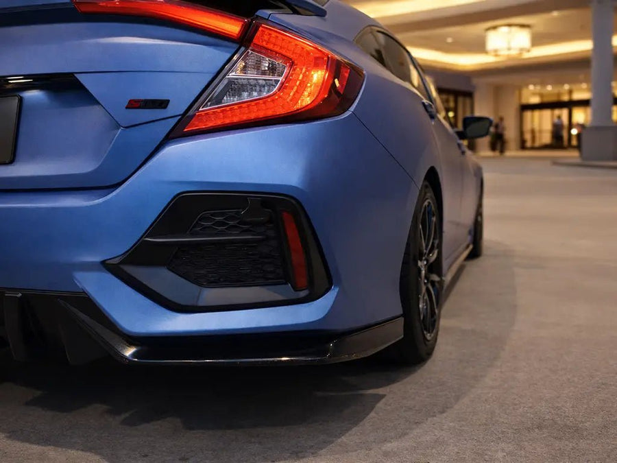 Honda Civic Si wrapped in Hexis Matte HX20000 Metallic Night Blue vinyl wrap HX20905M