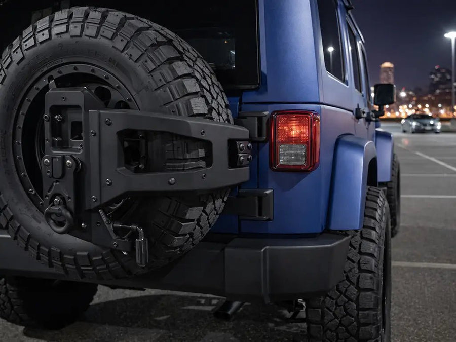 Jeep Wrangler wrapped in Matte HX20000 Metallic Night Blue wrap film HX20905M