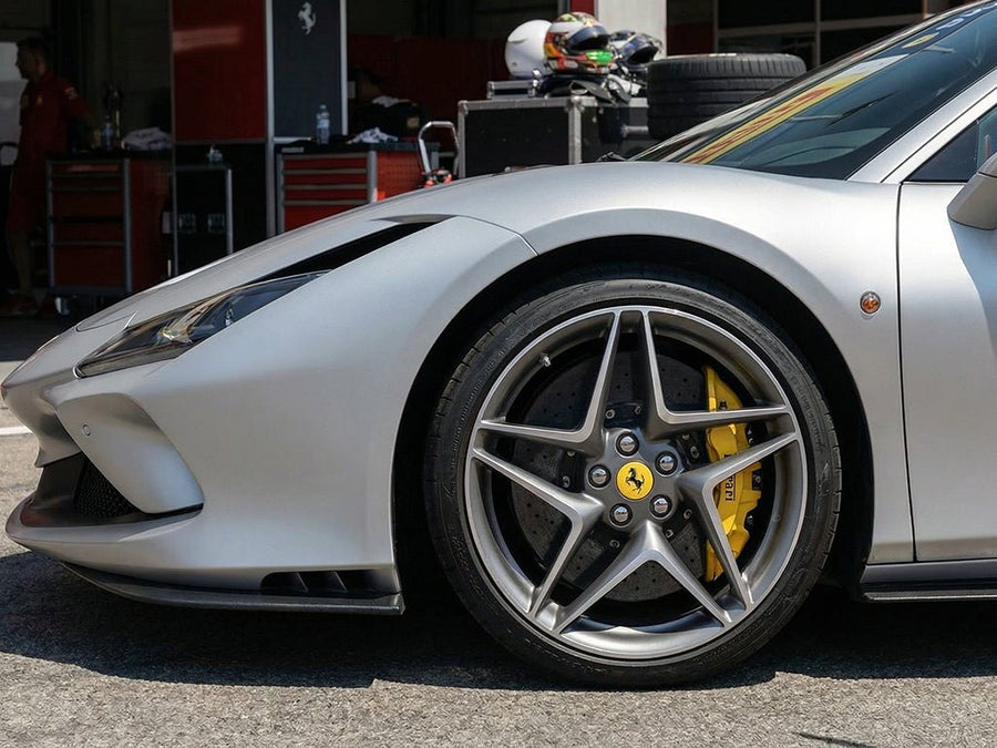Ferrari F8 Tributo wrapped in Matte HX20000 Metallic Meteorite Grey car wrap film HX20990M