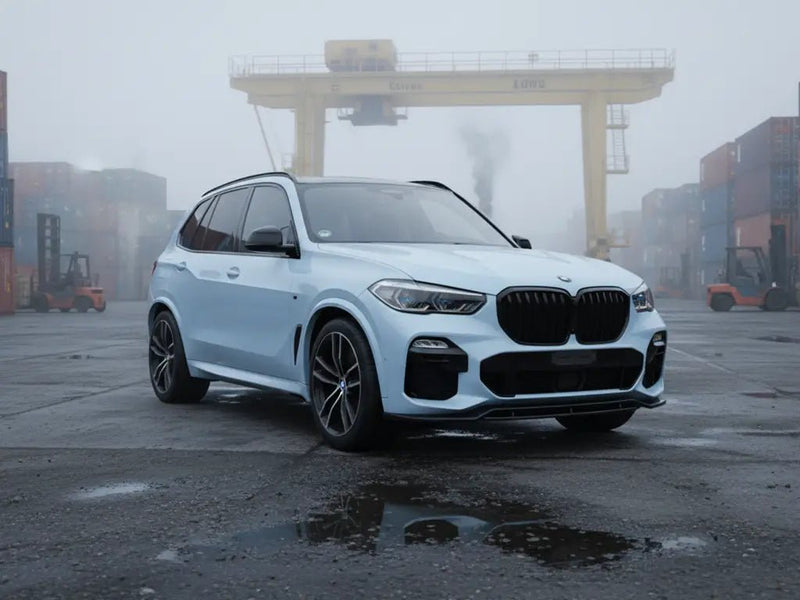 DIY BMW X5 wrapped in Gloss HX20000 Jazz Blue car wrap film HX20B32B
