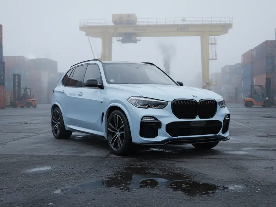 DIY BMW X5 wrapped in Gloss HX20000 Jazz Blue car wrap film HX20B32B