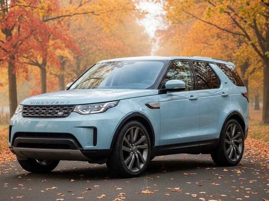DIY Land Rover Discovery wrapped in Gloss HX20000 Polaris Blue restyling film HX20B37B