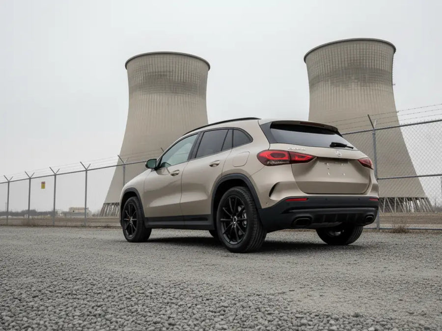 Mercedes-Benz GLA wrapped in Gloss HX20000 Metallic Ashen Beige wrap film HX20BCMB