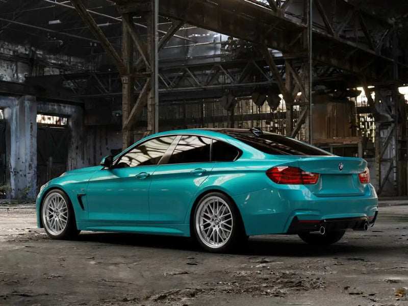 BMW 4 Series wrapped in Gloss HX20000 Fjord Blue car wrap film HX20BFJB