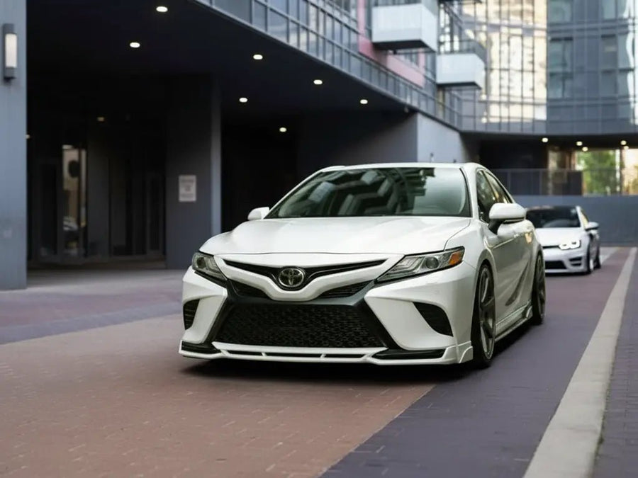 Toyota Camry wrapped in Hexis Gloss HX20000 Taxi Beige wrap film HX20BTXB