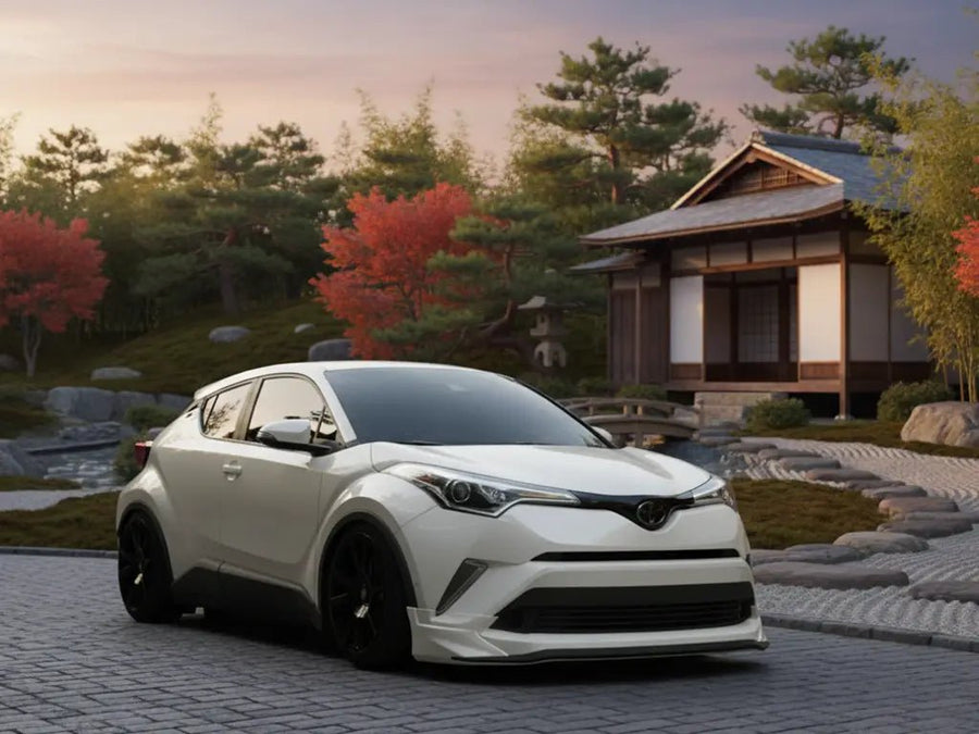 DIY Toyota C-HR wrapped in Gloss HX20000 Taxi Beige automotive vinyl film HX20BTXB