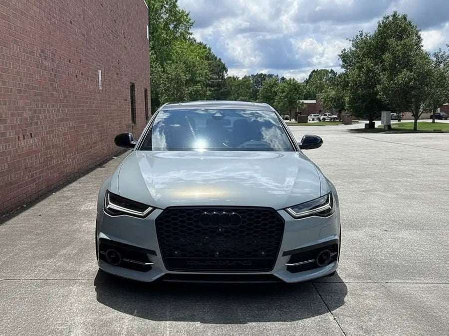 Audi A6 wrapped in Gloss HX20000 Pleaides Grey restyling film HX20G12B