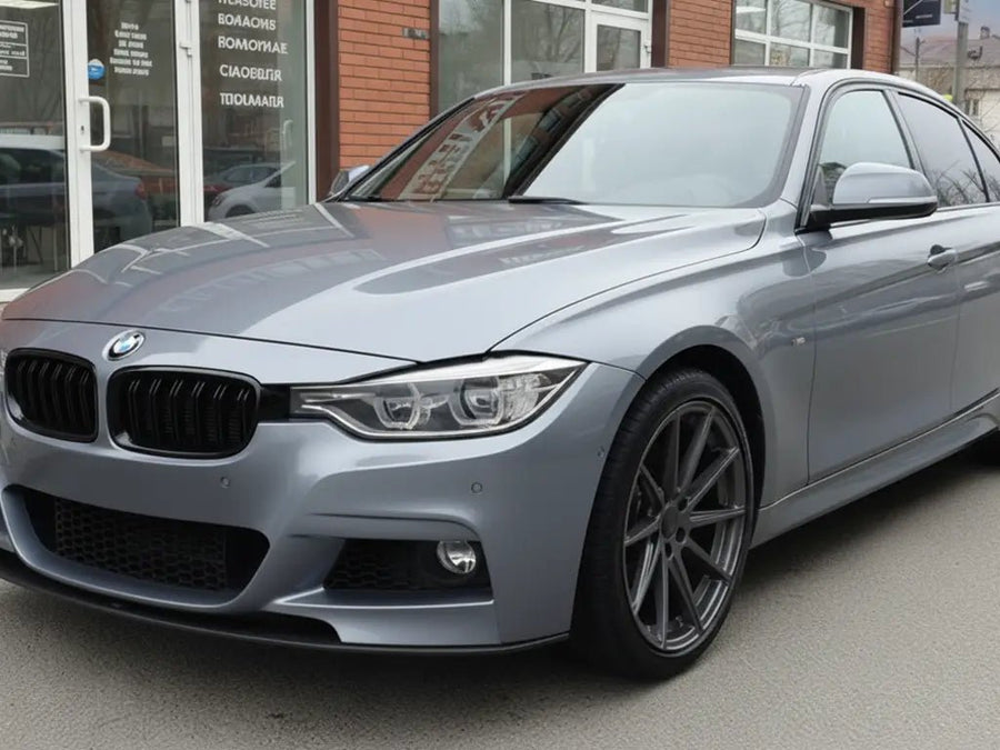 BMW 3 Series wrapped in Hexis Gloss HX20000 Pleaides Grey car wrap film HX20G12B