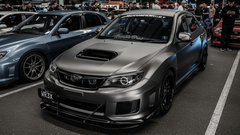 DIY Subaru WRX wrapped in Matte HX20000 Metallic Anthracite Gray wrap film HX20GANM