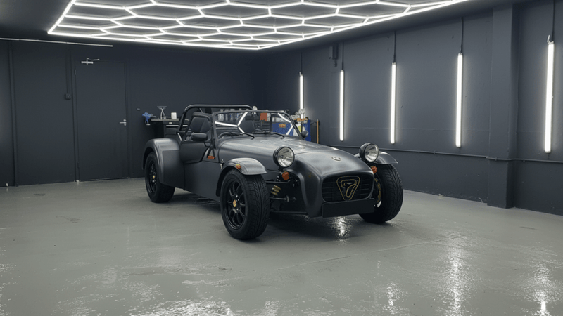 DIY Caterham Seven wrapped in Matte HX20000 Metallic Anthracite Gray restyling film HX20GANM