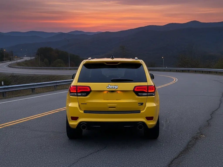 DIY Jeep Grand Cherokee wrapped in Matte HX20000 Yellow Jaipur vinyl wrap HX20JJAM
