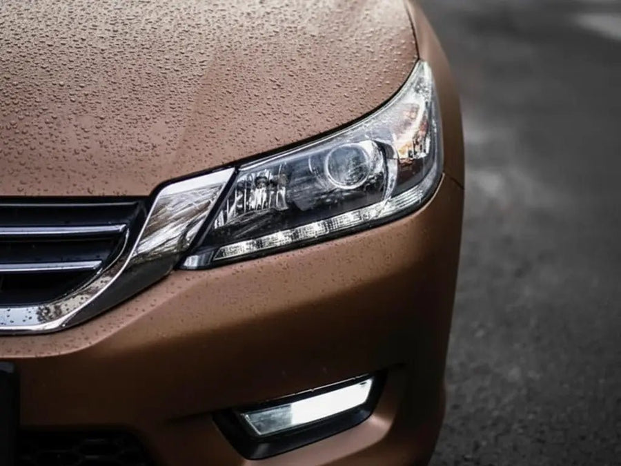 Honda Accord wrapped in Matte HX20000 Marrakesh Brown automotive vinyl film HX20MMAM