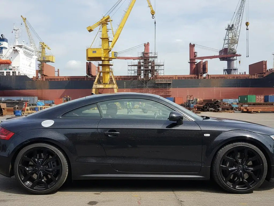 Audi TT wrapped in Hexis Gloss HX20000 Glitter Black Sparkle car wrap film HX20NEPB