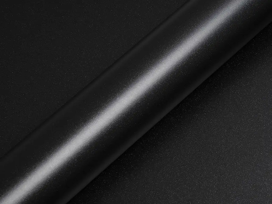 Color swatch of Hexis HX20000 Matte Glitter Sparkle Black Vinyl Wrap HX20NEPM